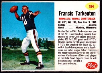 1962 Post Cereal 184 Fran Tarkenton.jpg